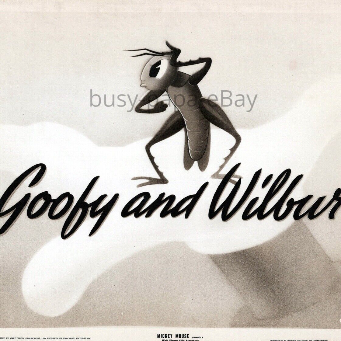 1939 Goofy And Wilbur Animated Mickey Mouse Walt Disney Cartoon Press Photo 14