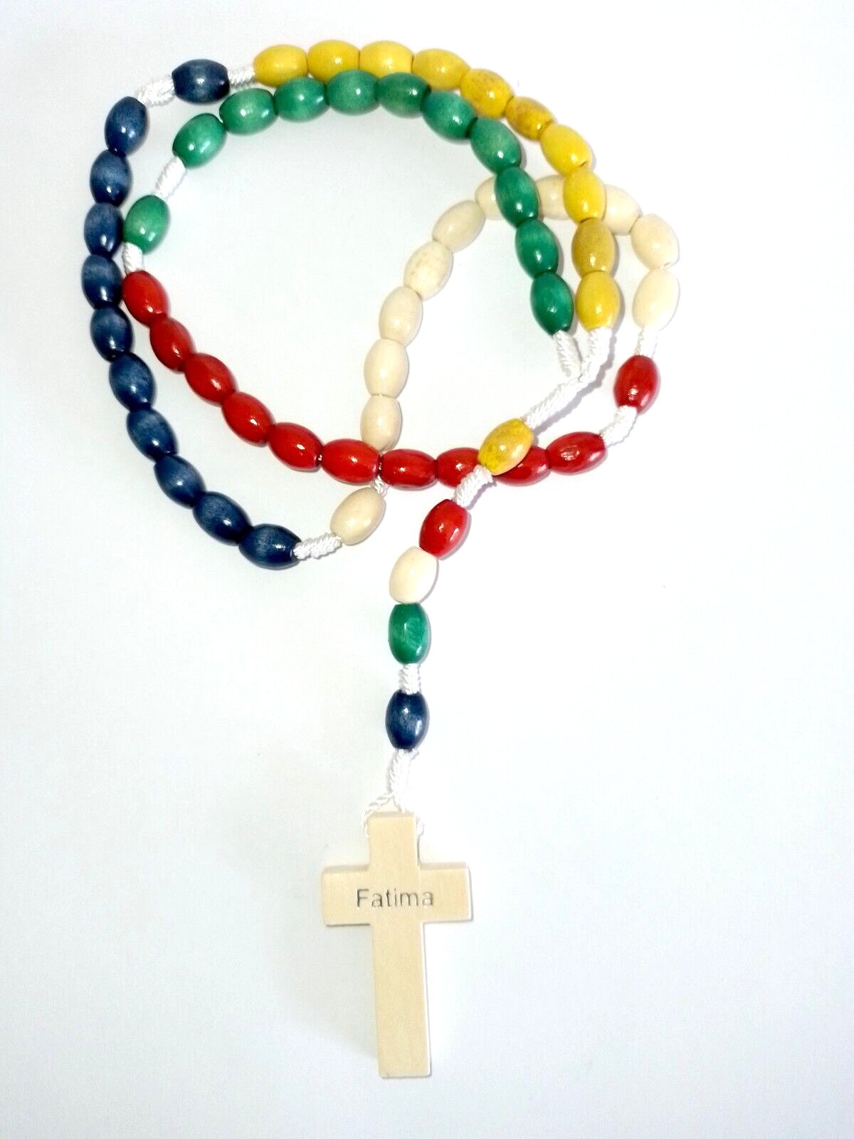World Peace Rosary in Wood - Fatima Christianity Color rosary