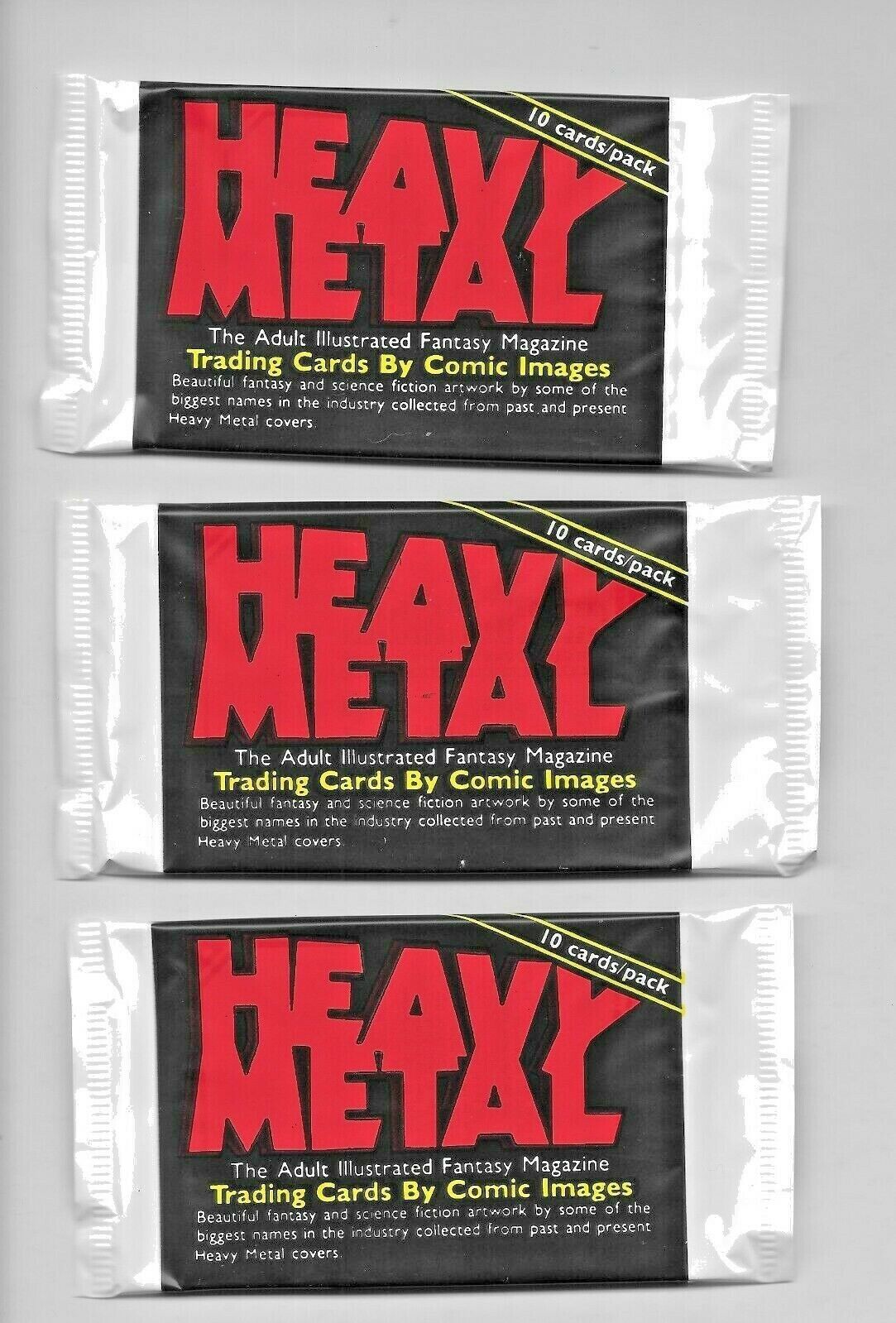 Heavy Metal Magazine 1991 Trading Cards 3 Sealed Packs 10 In Each NM 1977 Series