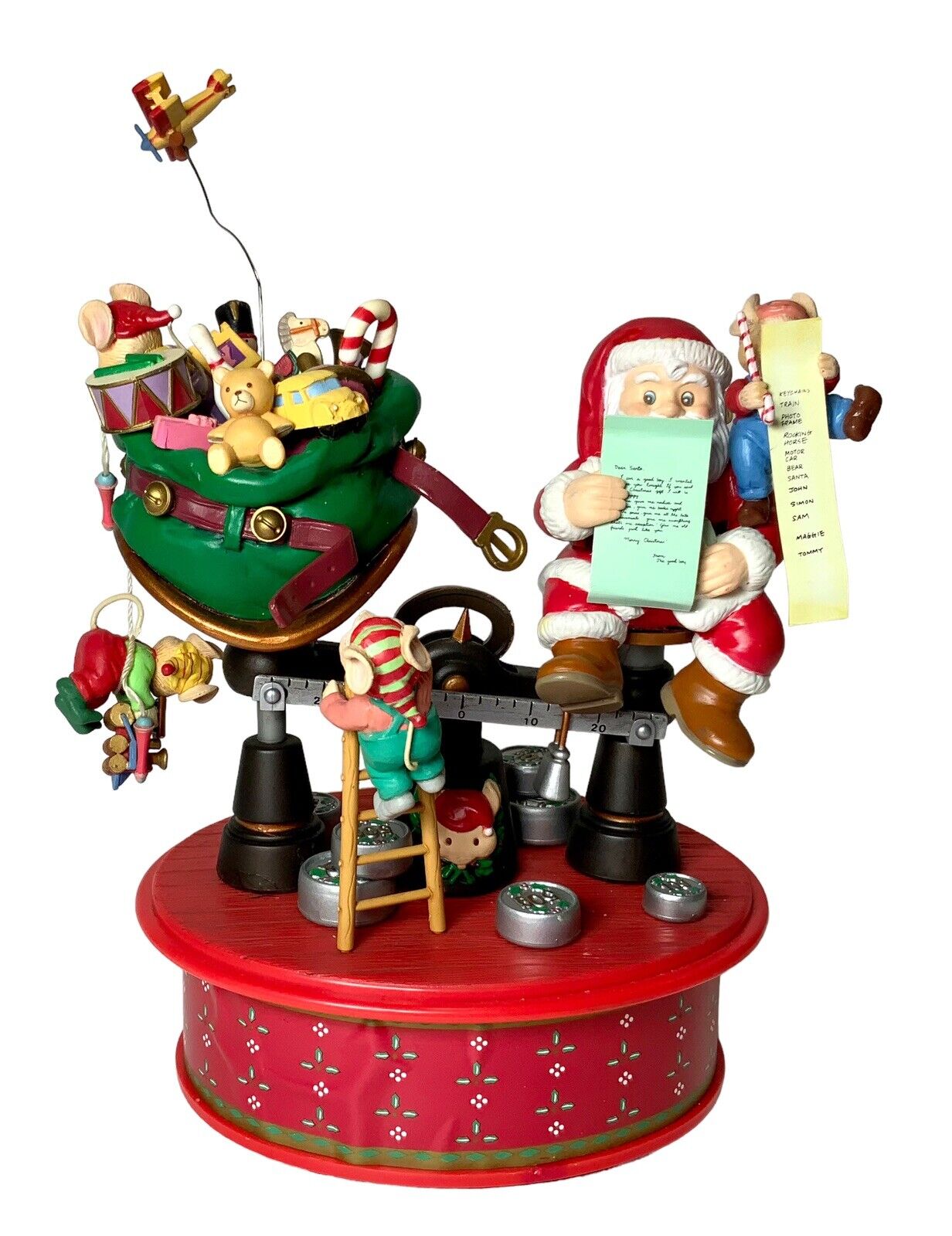 Vintage 1993 Enesco Weighting for the Holidays Small World Of Music, Works