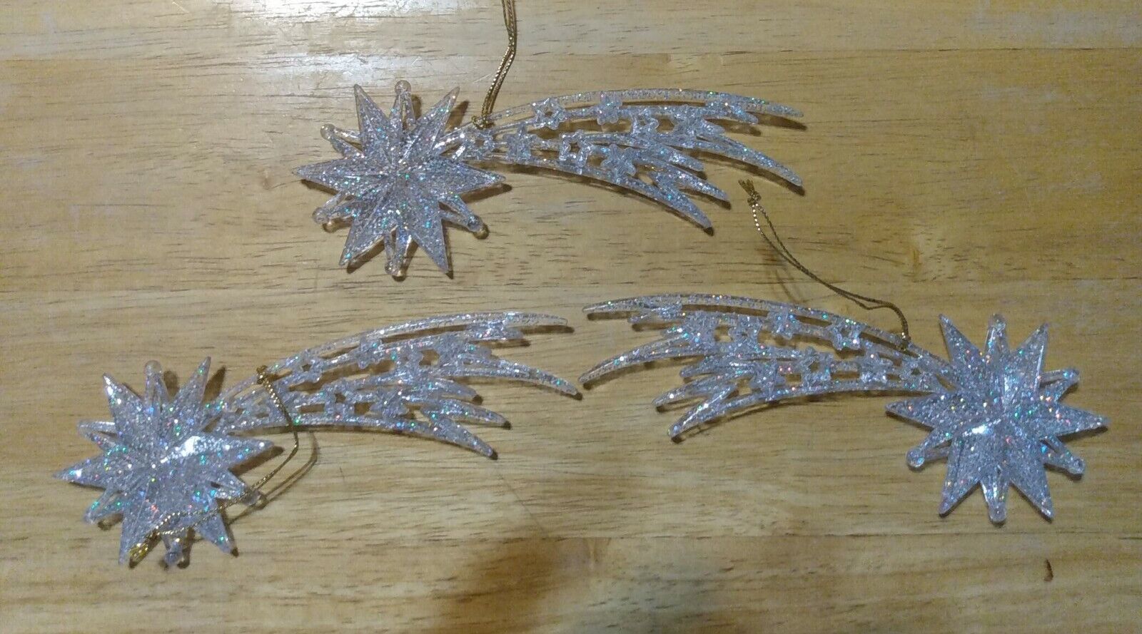 3 Comet / falling start Ornaments (6\