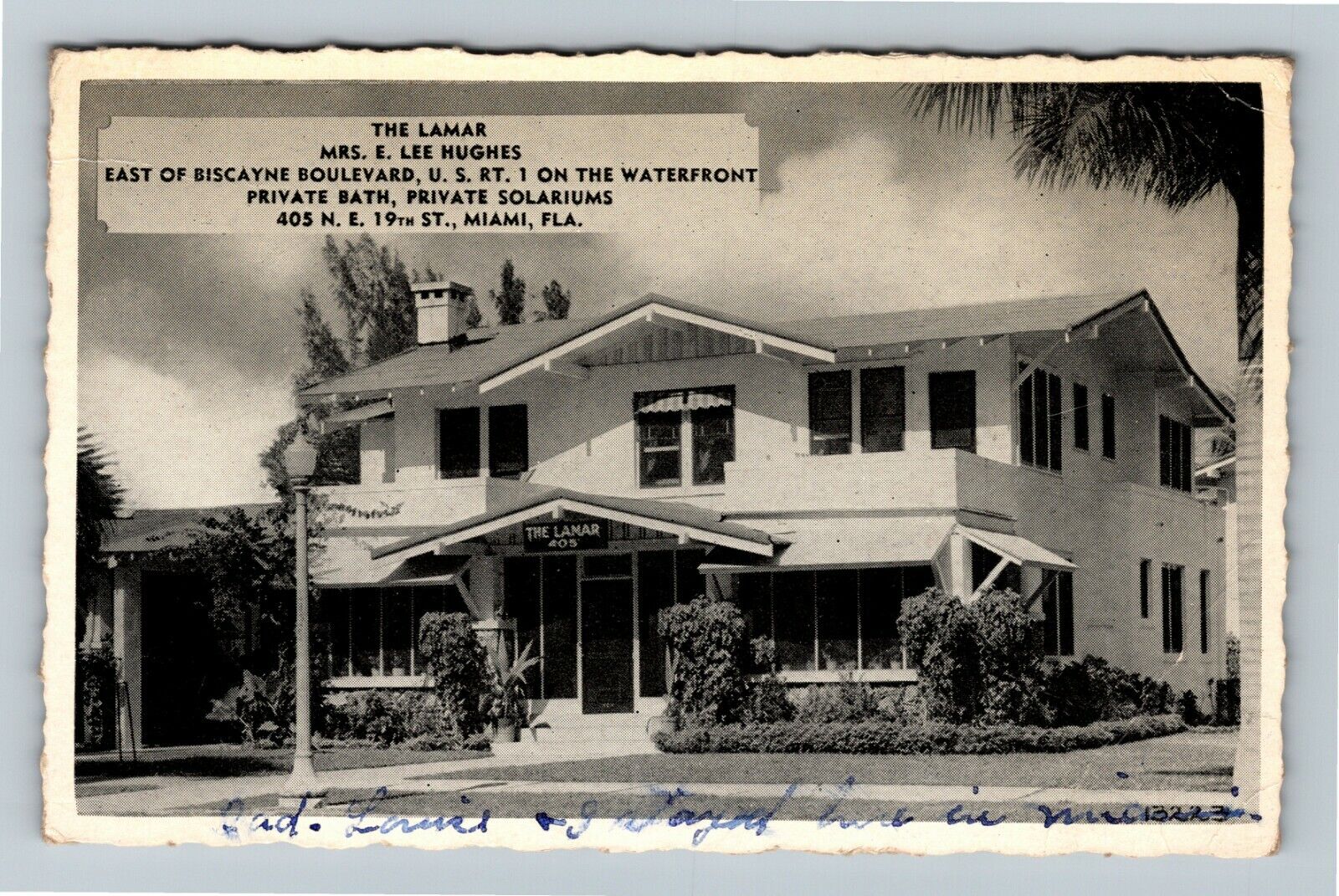 Miami, FL-Florida, The Lamar, Advertising, Vintage Postcard