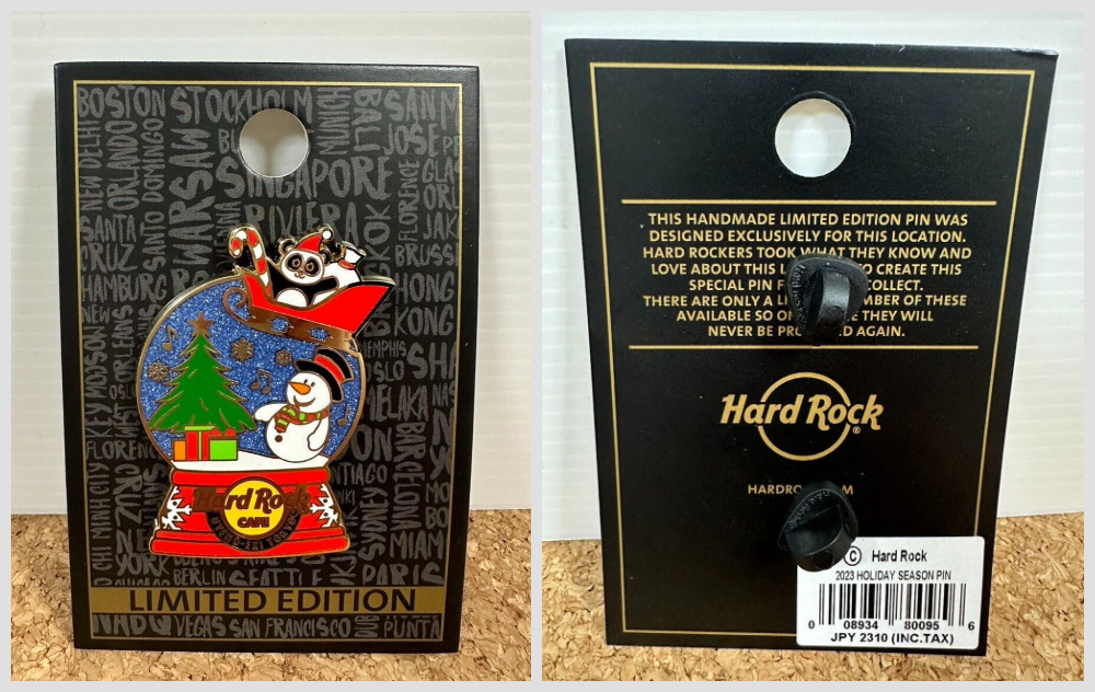 Hard Rock Cafe Hard Rock Cafe UYENO-EKI TOKYO Ueno 2024 Holiday Season Pin Used