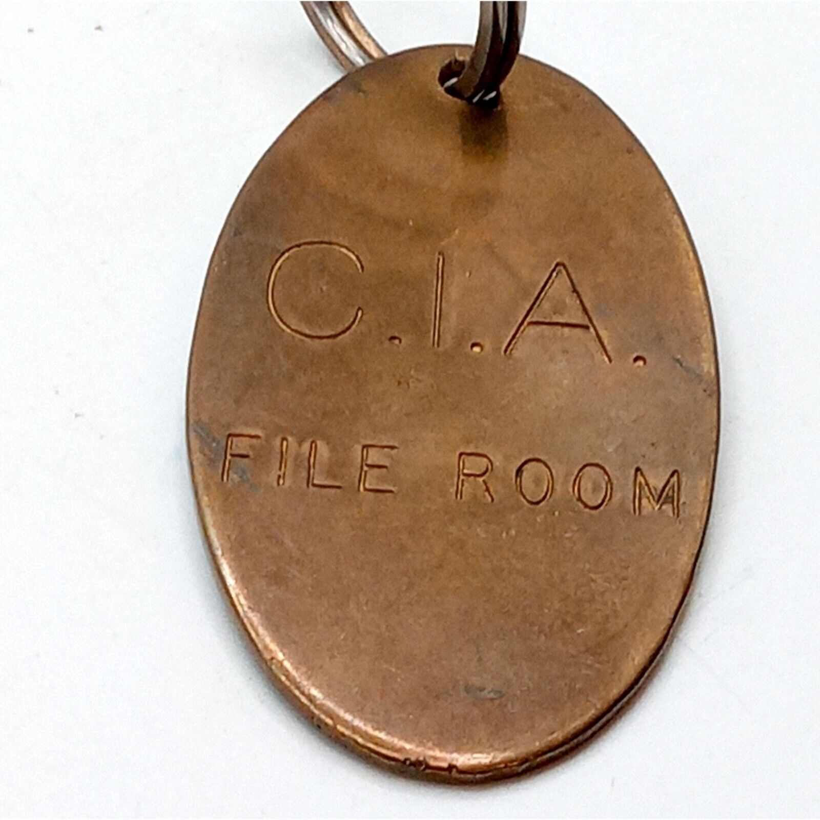 Lowell Sigmund 1976 Keychain CIA File Room Keyring Vintage
