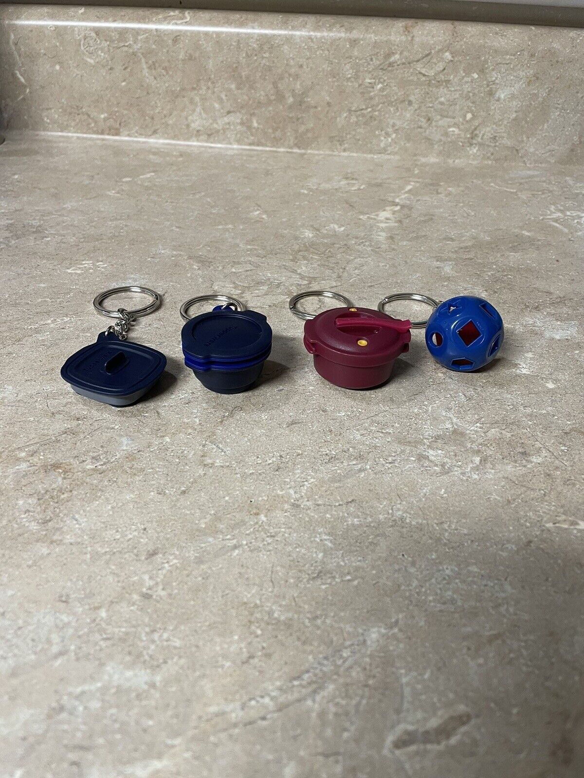 Tupperware Miniature Keychain Set Of 4 Keychains