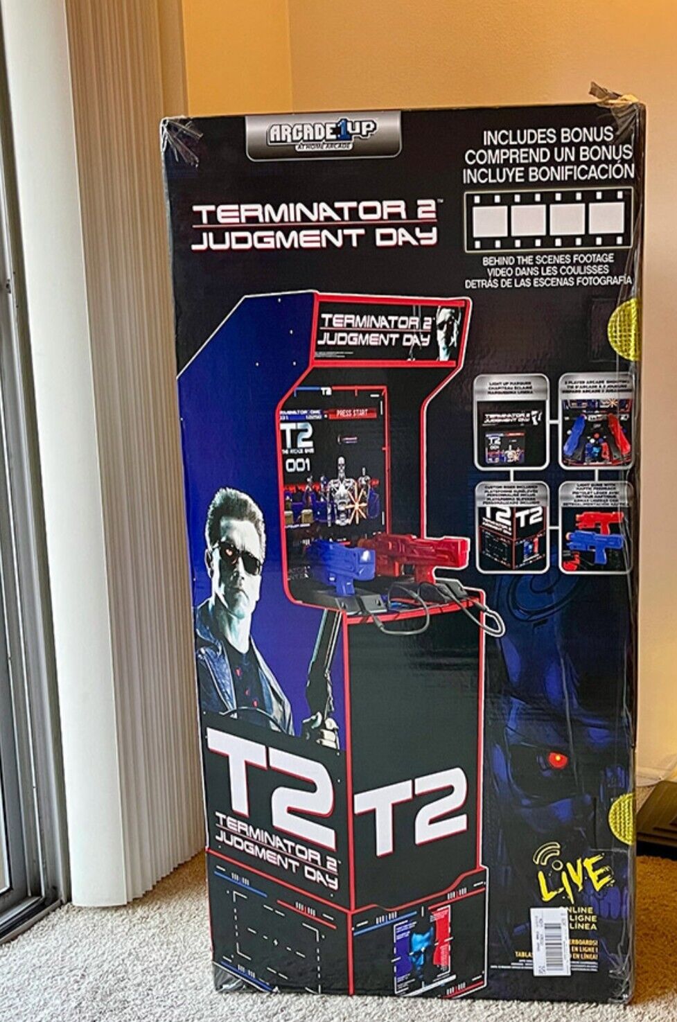 (NEW IN BOX) Arcade1UP Terminator 2 Judgment Day w Riser and Lit Marquee + WIFI