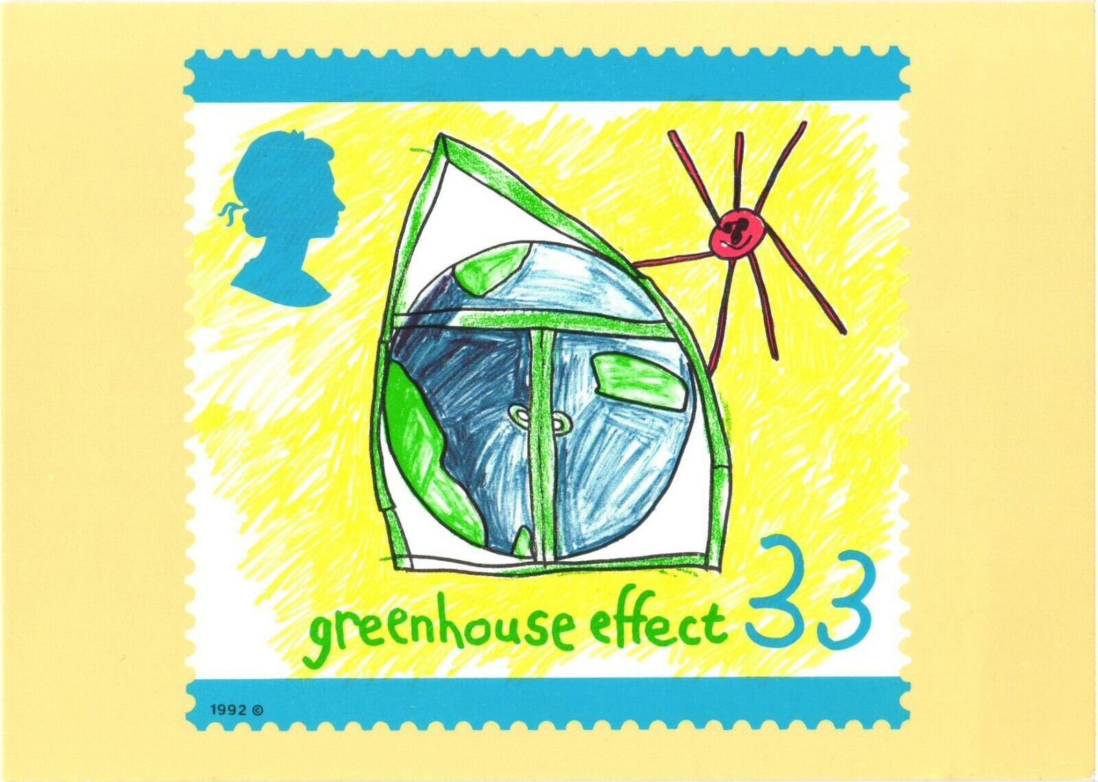 The Green Issue, The Greenhouse Effect, Stamp By Warren Royal Mail Postcard