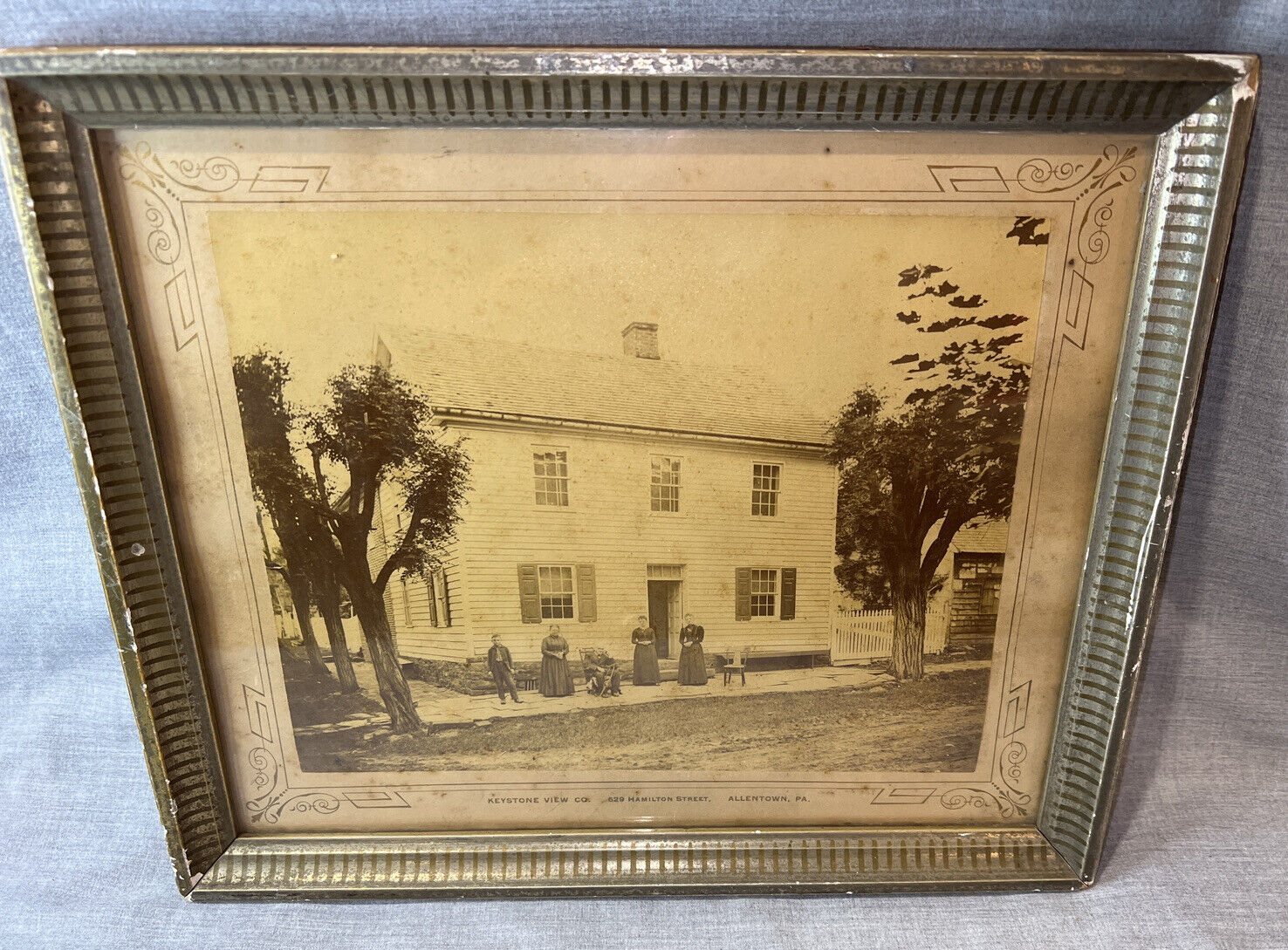 ANTIQUE PHOTOGRAPH AND FRAME ALLENTOWN PA