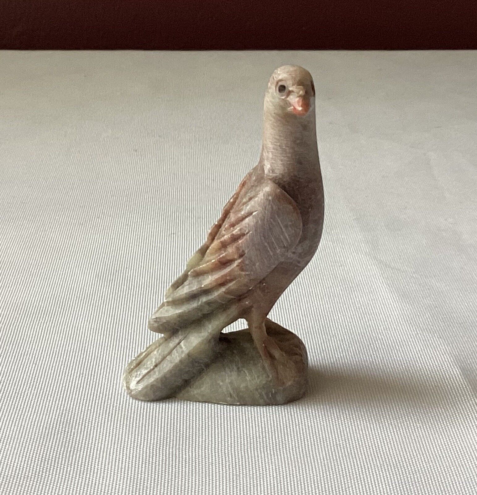 Vintage Carved Natural Stone Dove/ Pigeon Figurine, Unmarked, 2 3/8” T