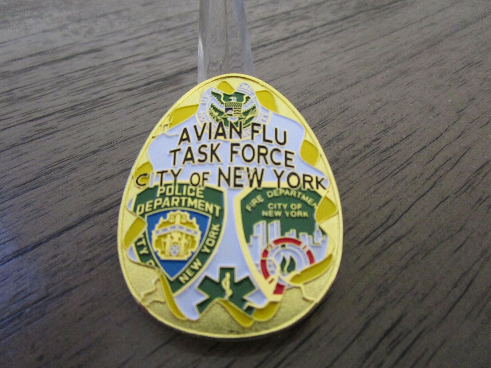 NYPD City of New York Avian Flu Task Force Gold Version Challenge Coin #5081