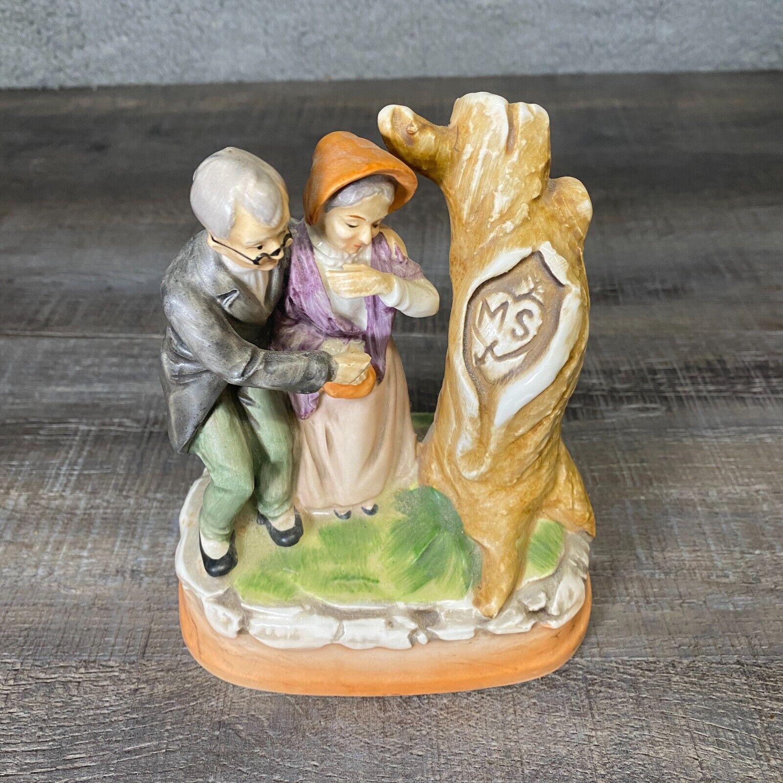 Vintage Old Couple By The Tree Through the Years Figurine 7\