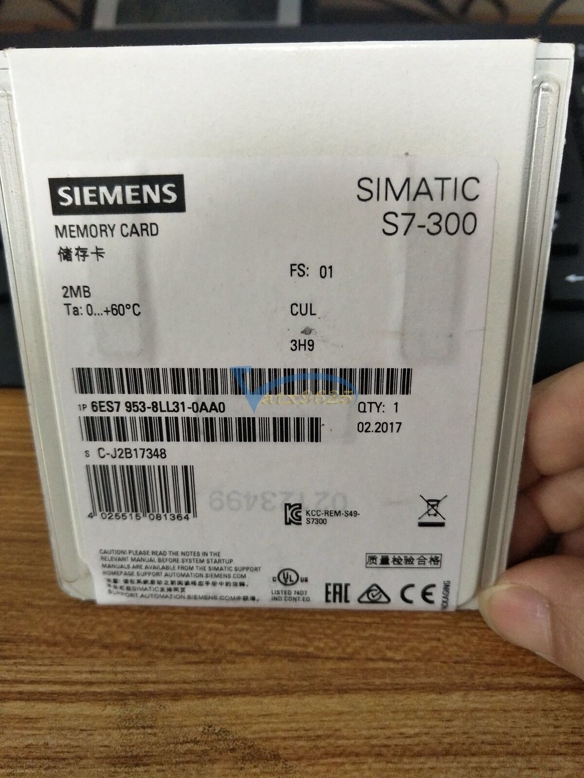 New Siemens SIMATIC S7, Micro Memory Card 6ES7953-8LL31-0AA0 6ES7 953-8LL31-0AA0