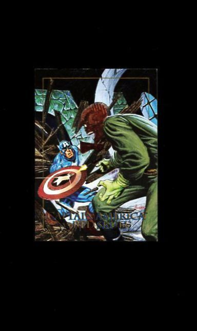 1992 Marvel Masterpieces #5-D Captain America Vs Red Skull Spectra 8 - 9 MINT