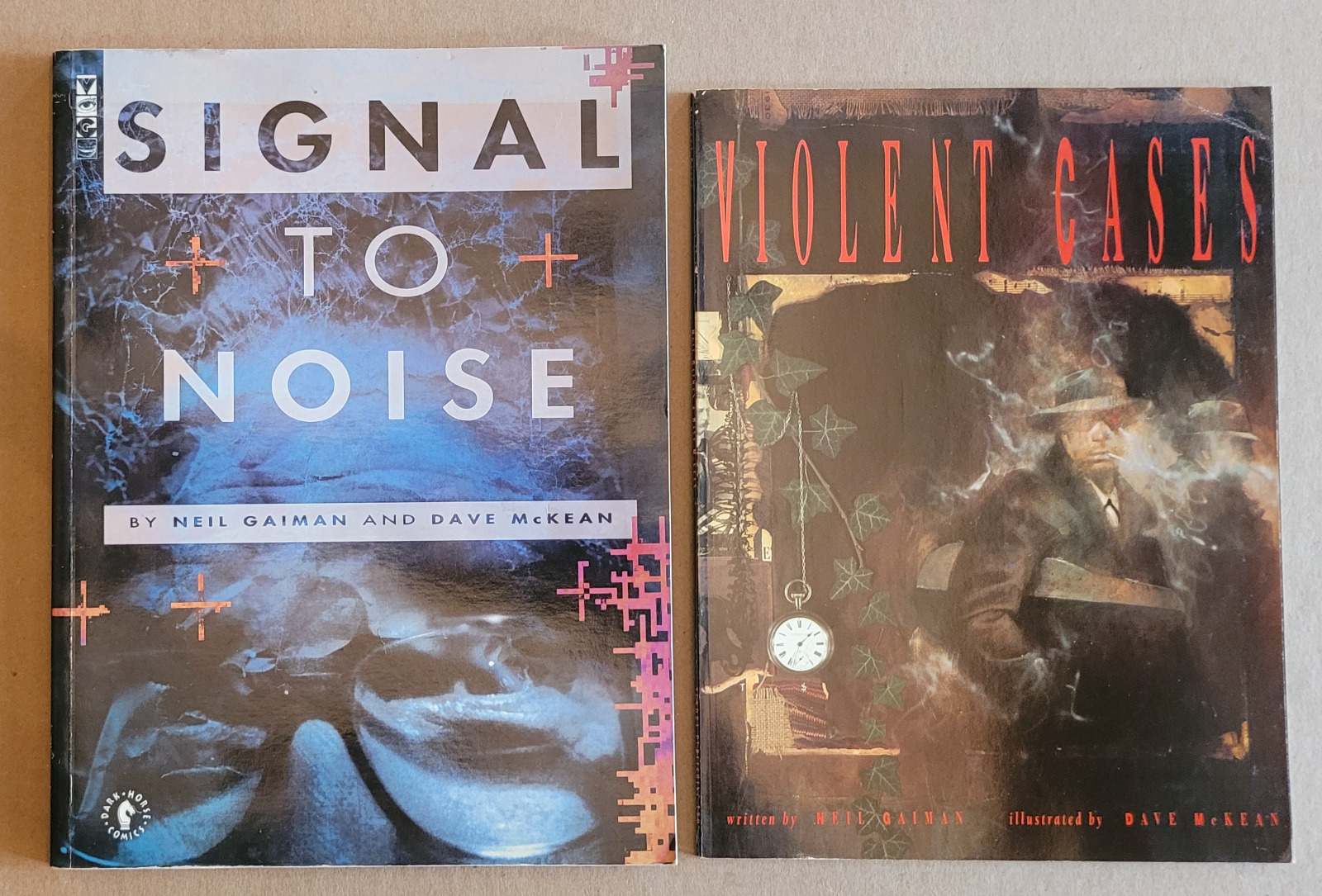 Signal to Noise and Violent Cases, graphic novels by Neil Gaiman and Dave McKean