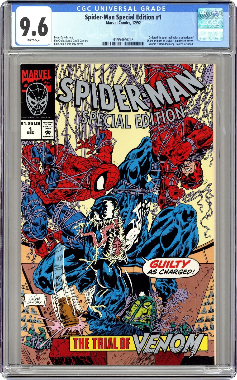 Spider-Man Special Edition Trial of Venom UNICEF #1 CGC 9.6 1992 4199469012