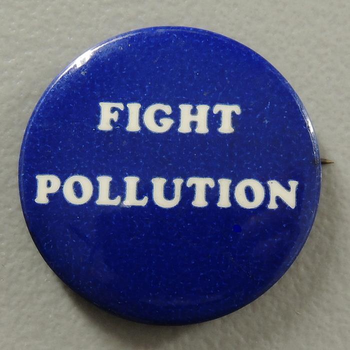 Vintage Fight Pollution Climate Change Environmental Cause Pinback Button