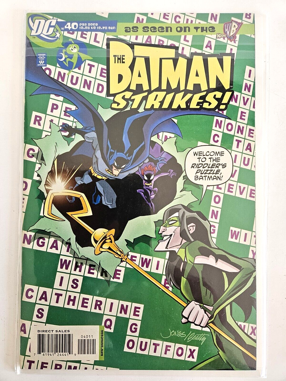 Batman Strikes #40 (February 2008) Sleeve/Backed Comic Book Riddler Batman