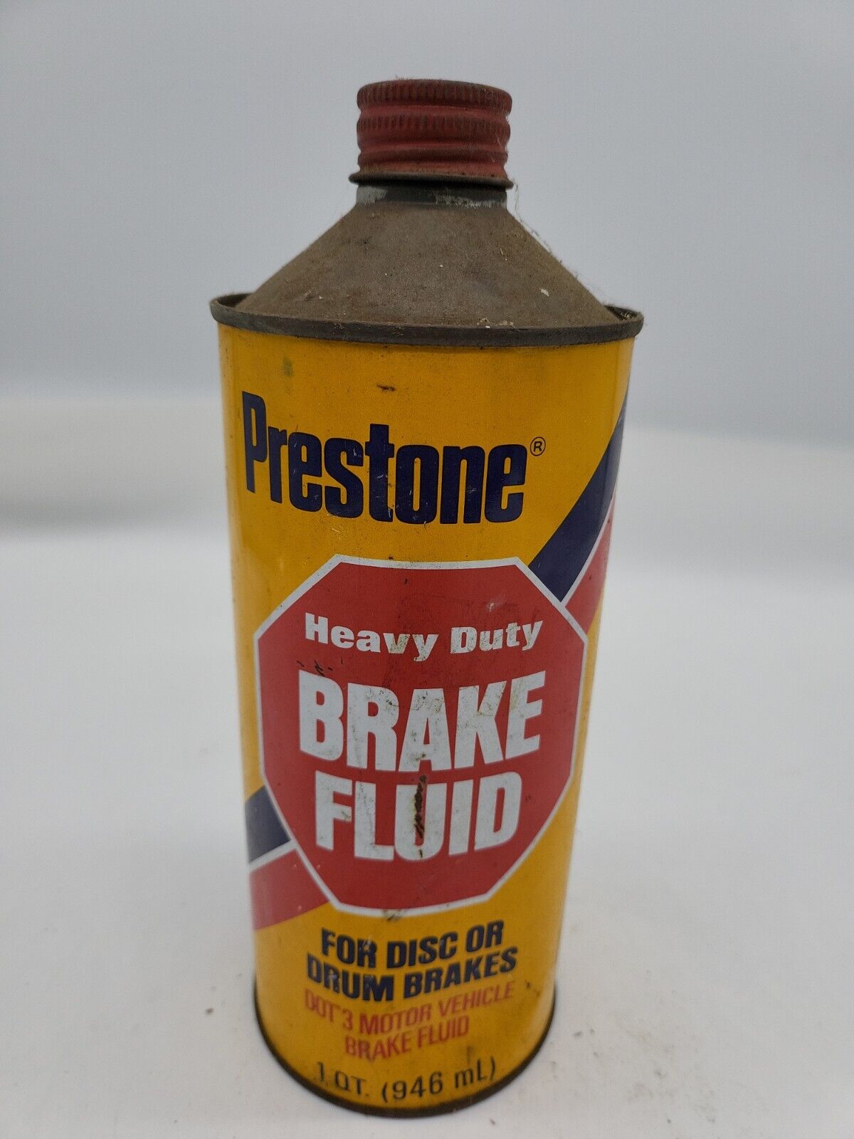 Vintage Prestone Heavy Duty Brake Fluid Can Full 1 Quart