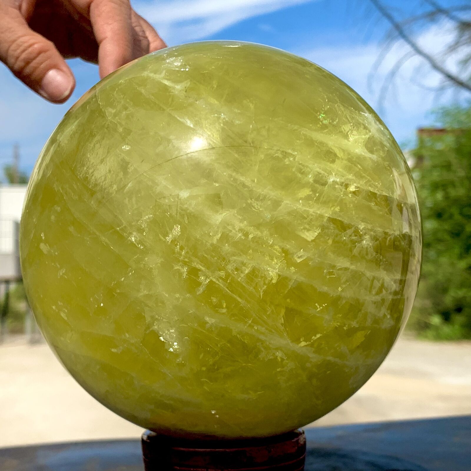 6.93LB Natural Yellow crystal ball Quartz Citrine sphere Mineral healing
