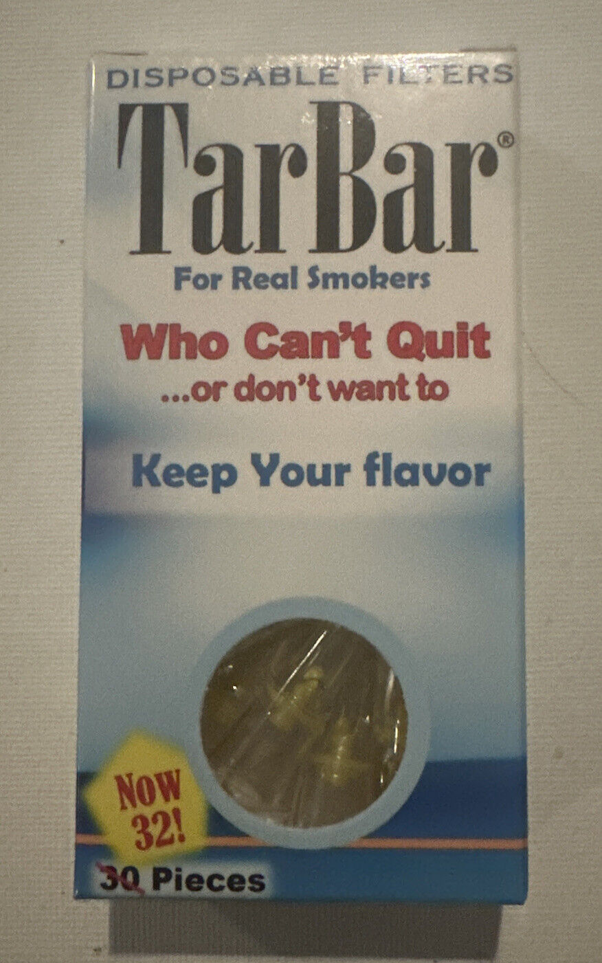TarBar Cigarette Filters Disposable - 1 BOX 32 Filters Total USA