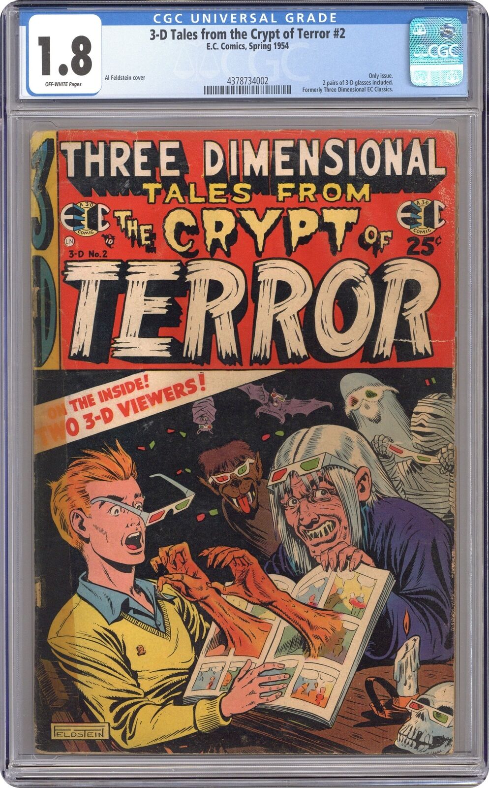 Three Dimensional Tales from the Crypt #2 CGC 1.8 1954 4378734002