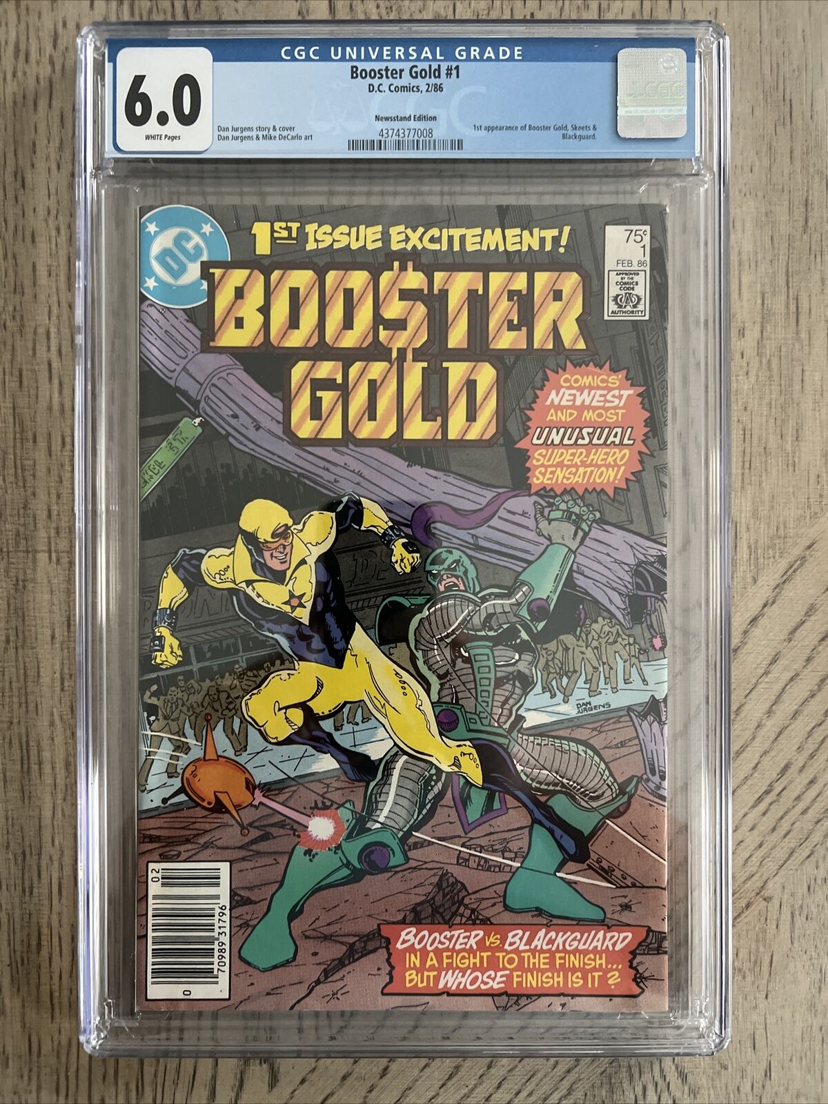 Booster Gold #1  CGC 6.0 White Pages  1986  1st Appearance of Booster Gold