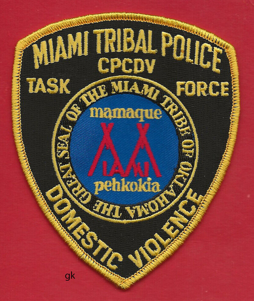 GREAT SEAL OF THE MIAMI TRIBE OF OKLAHOMA   DOMESTIC VIOLENCE PATCH  