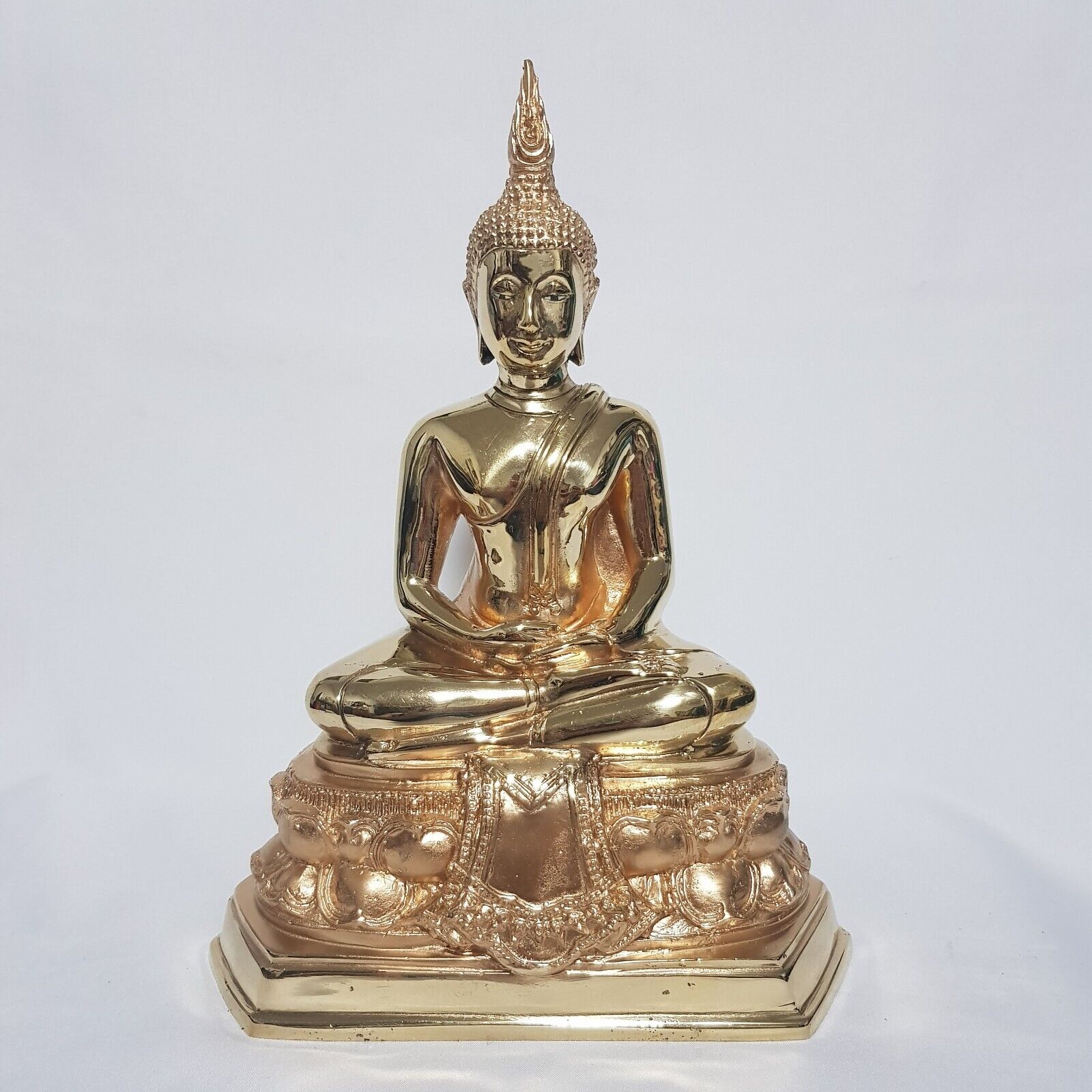 Thursday Birthday Buddha Image Brass Statue Enlightenment Sitting Posture 