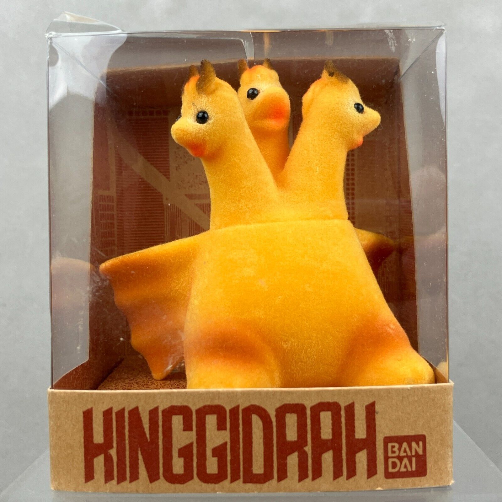 1984 Bandai Godzilla King Ghidorah Flocked Felt Mascot Godzilland Kaiju Figure