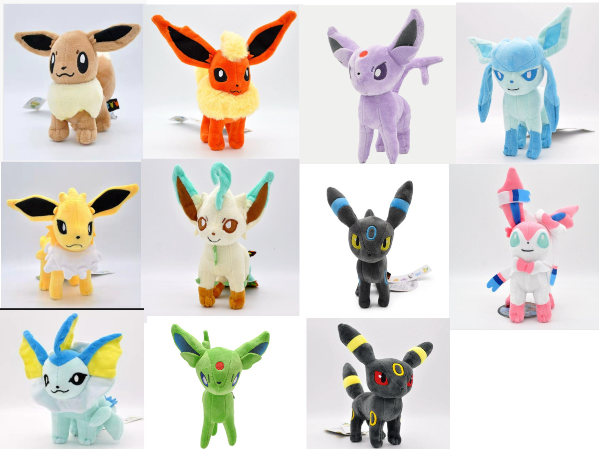 Eevee evolution plush toys Set of 11 NWT, WOW, very limited quantities.
