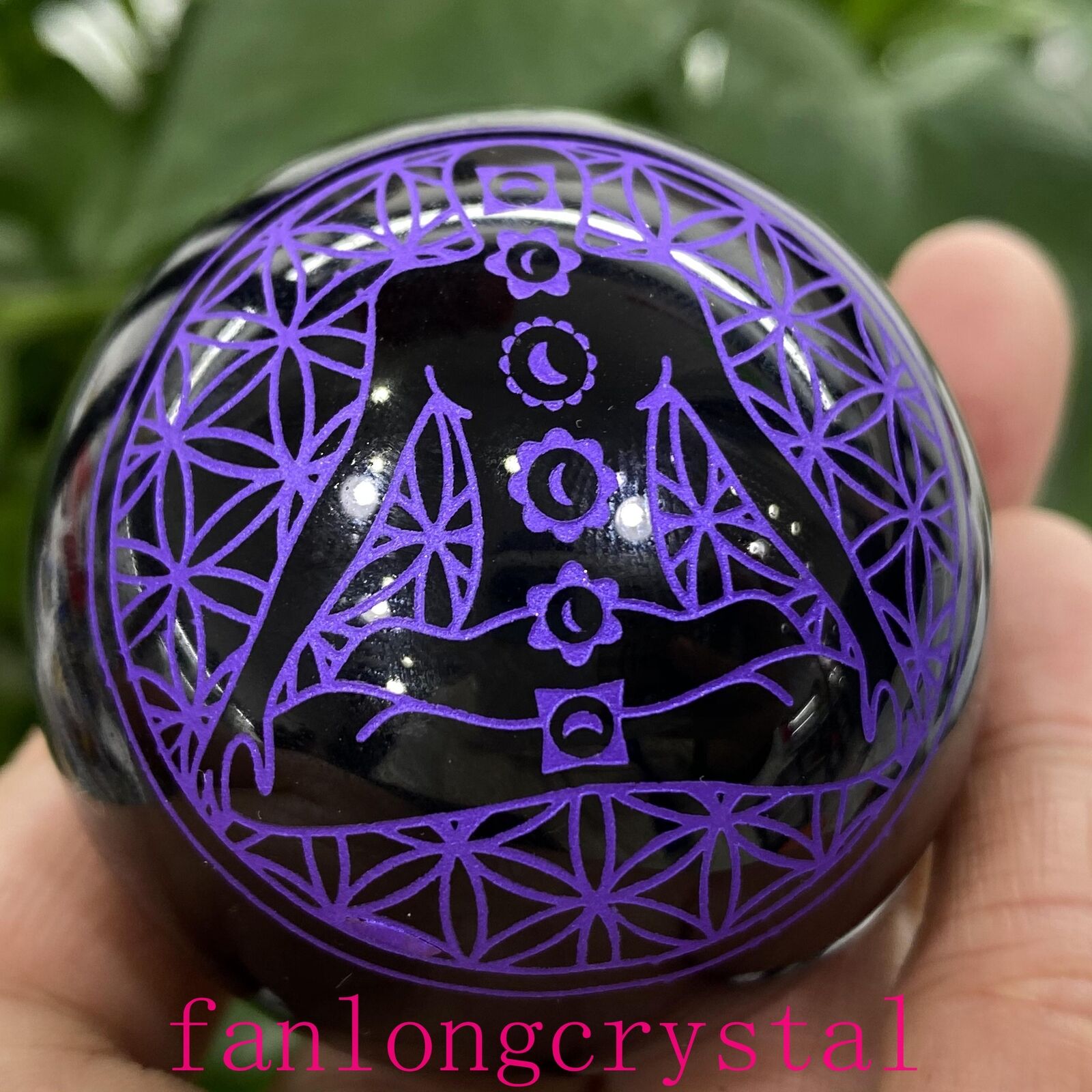 50mm+ Natural Obsidian ball rainbow quartz crystal sphere gem reiki healing 1pc