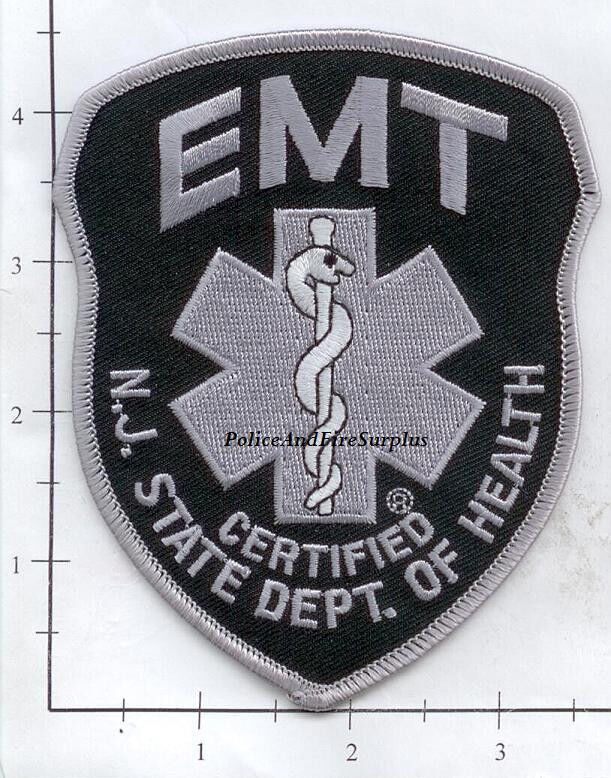 New Jersey - NJ State Dept of Health EMT Fire Dept Patch - Subdued