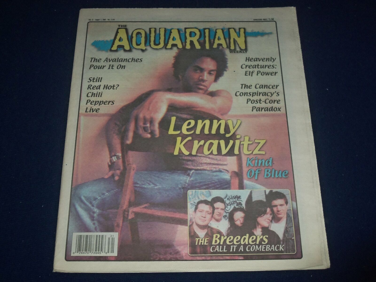 2002 JULY 31-AUGUST 7 AQUARIAN WEEKLY NEWSPAPER - LENNY KRAVITZ COVER - J 1158