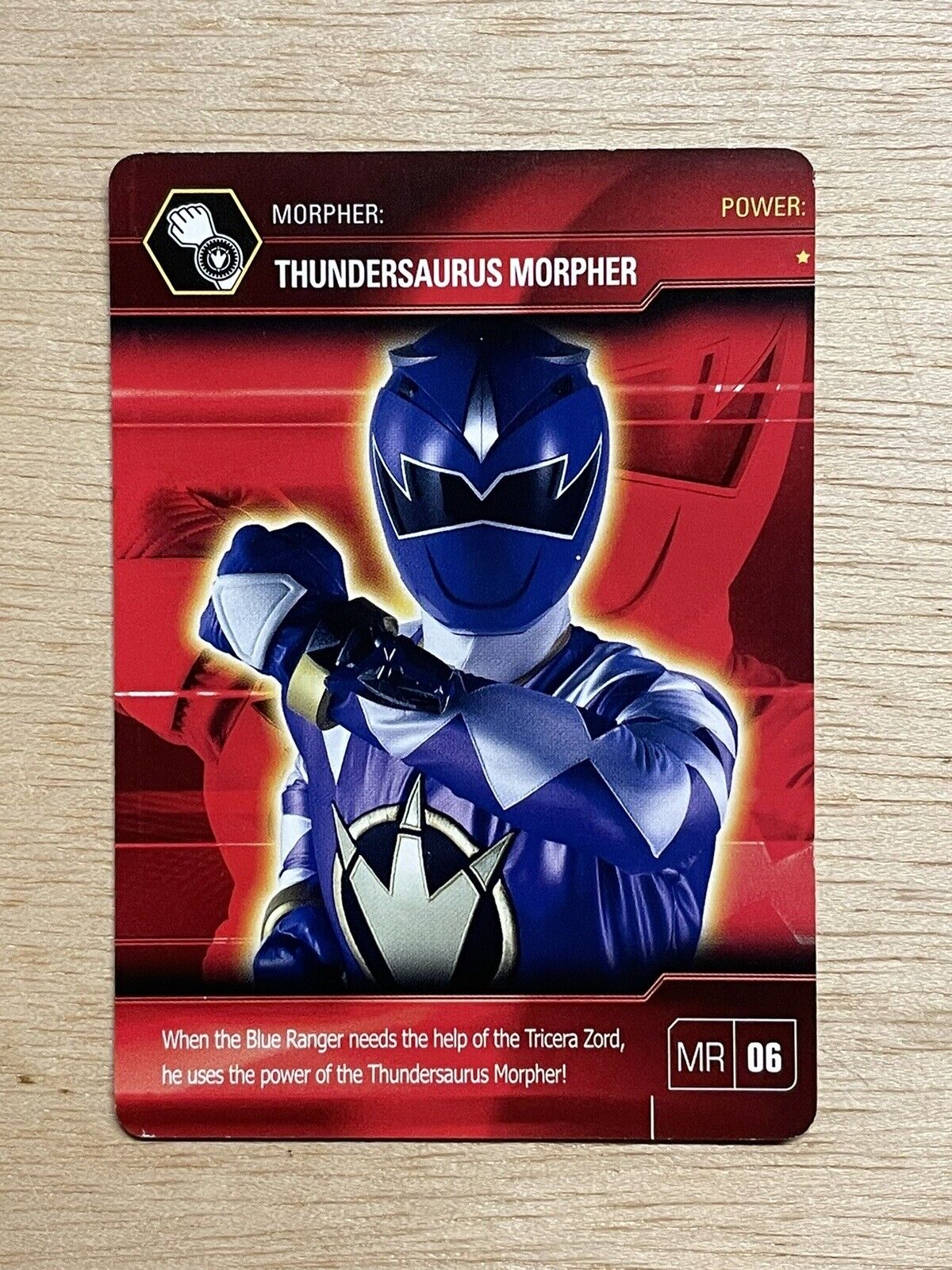 Power Rangers Dino Thunder Trading Card - Thundersaurus Morpher MR06 Blue Ranger