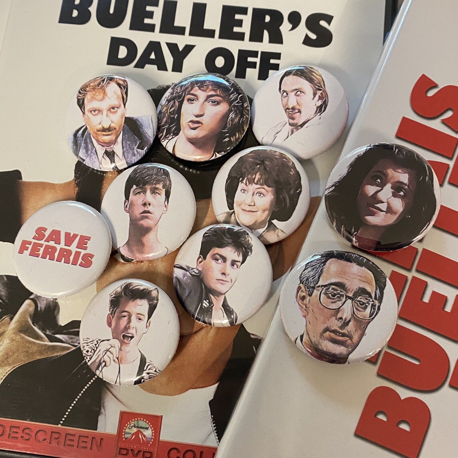 Ferris Bueller’s Day Off Button 10-Pack John Hughes 80s Movie Matthew Broderick