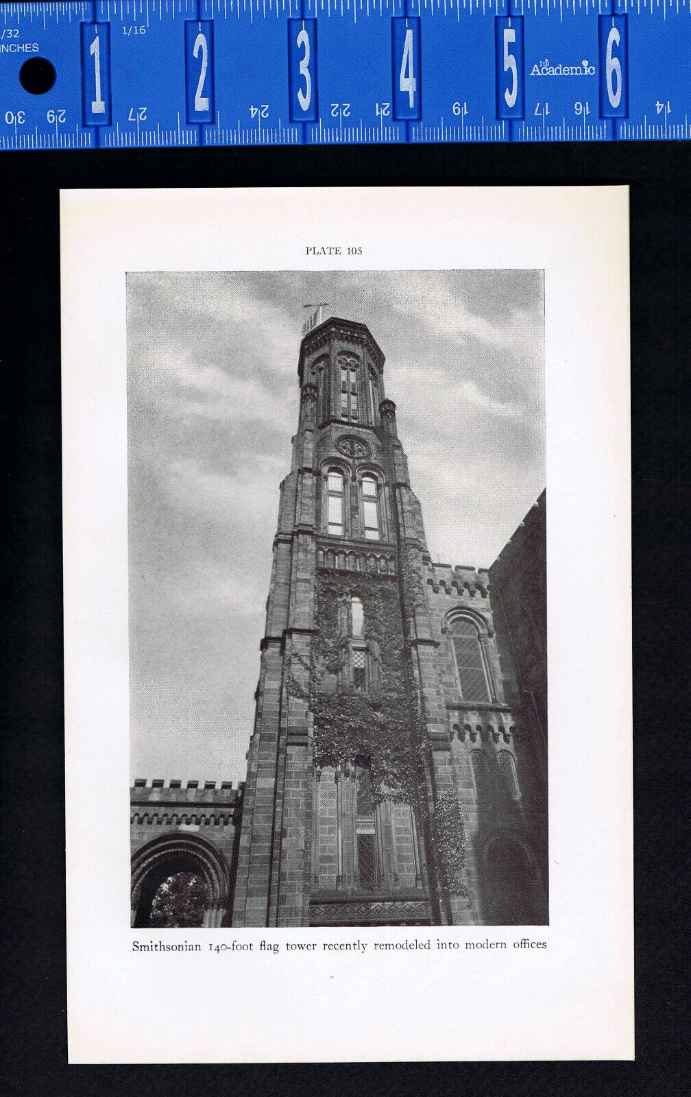 Plant Growth and Photosynthesis Lab & Smithsonian Flag Tower-1934 Print