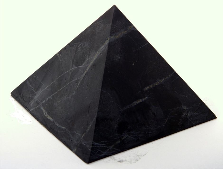 Shungite World Shungite Pyramid UnPolished 30 x 30 mm Original Healing Stone