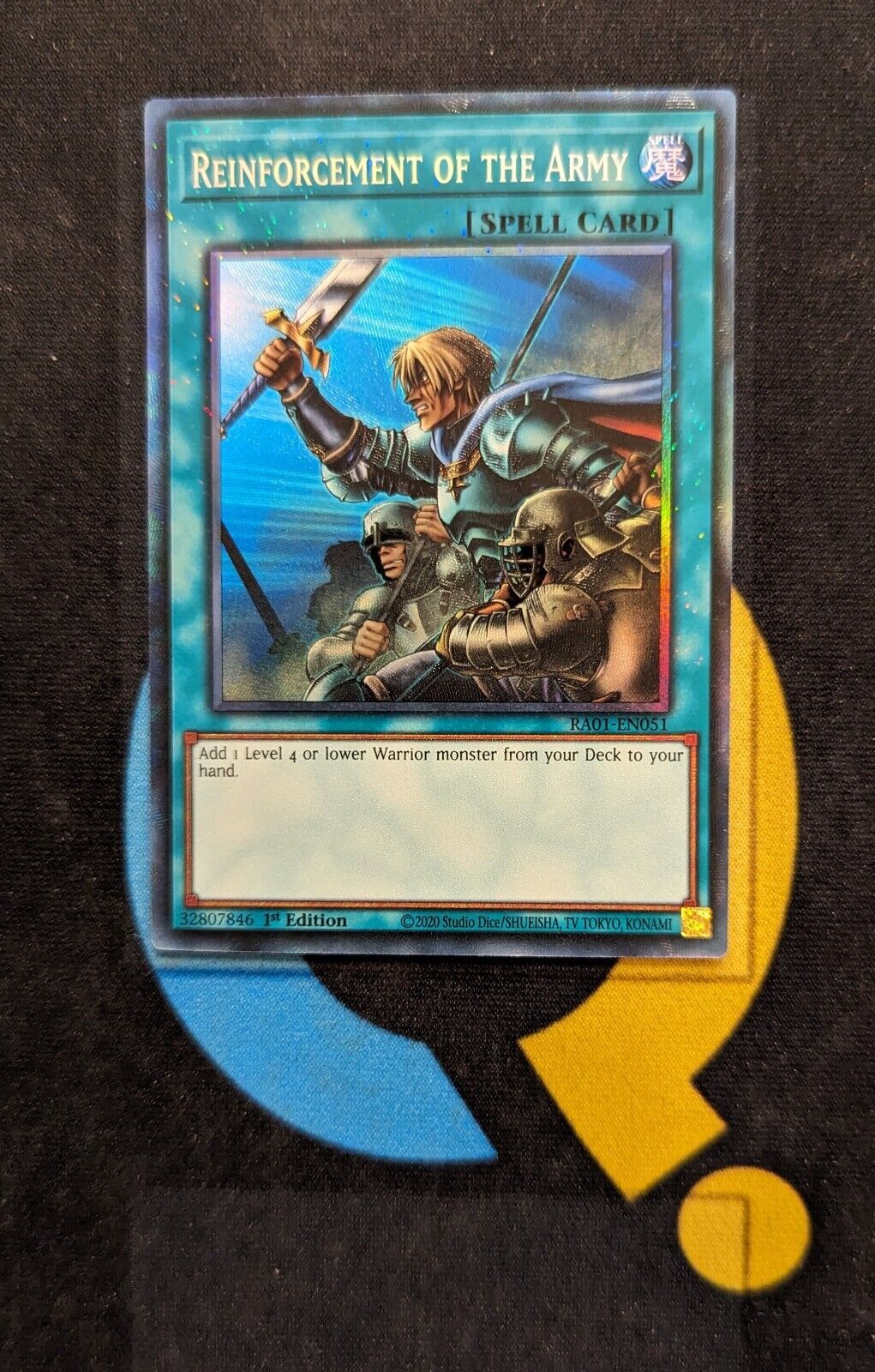 RA01-EN051 Reinforcement of the Army Collector's Rare 1st Edition YuGiOh