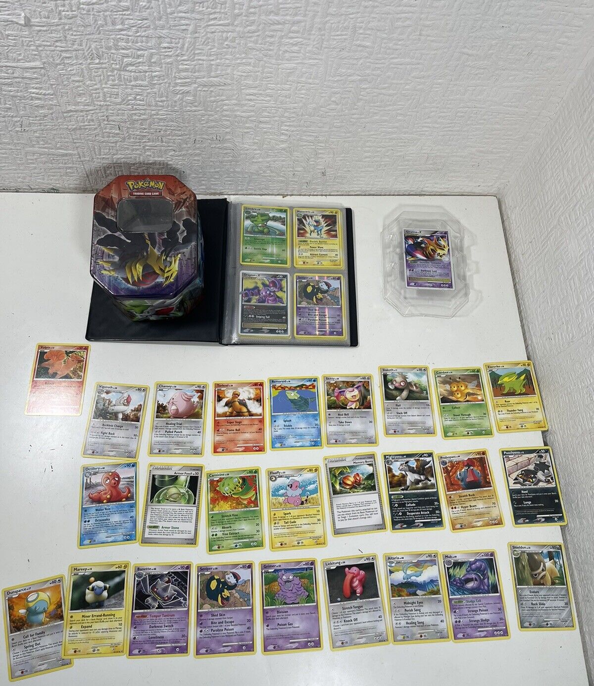 Pokemon Platinum Giratina Level X + 78 Cards, Tin, Book, Shiny/lvX Cards Bundle
