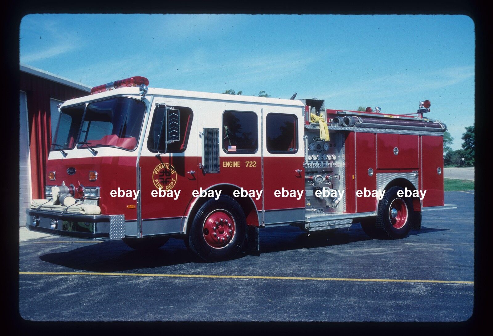 FermiLab Batavia IL 1989 Emergency One pumper Fire Apparatus Slide