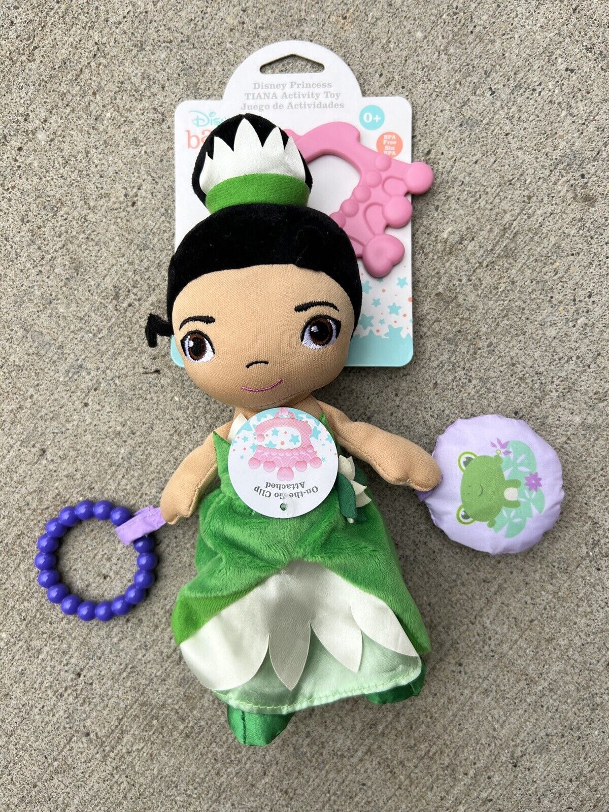 New Disney Princess Baby Tiana Activity Toy Doll Plush 11\