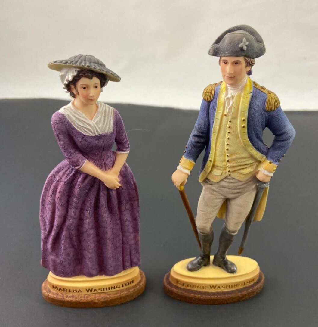 VTG George and Martha Washington Colonial Williamsburg Sculpted Figurines 5\