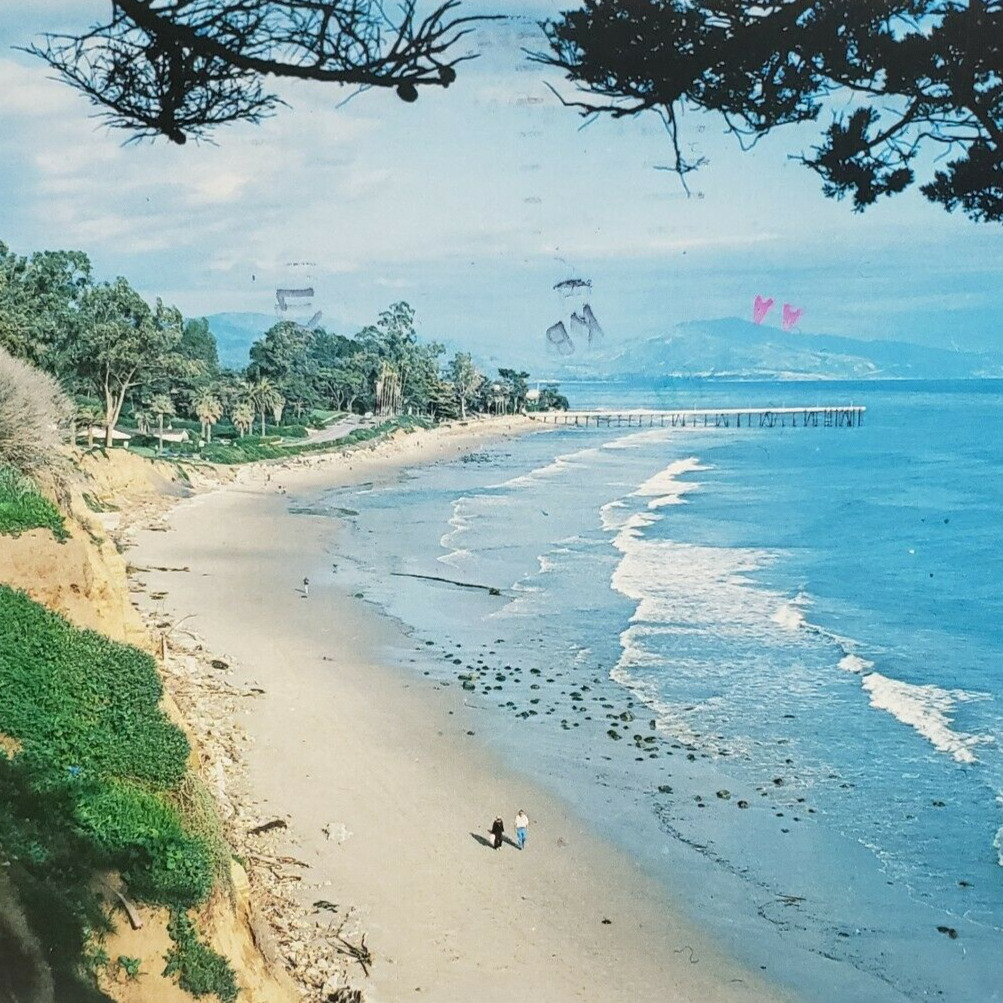 California Postcard c1983 Santa Barbara CA Riviera Channel Drive Beach K352