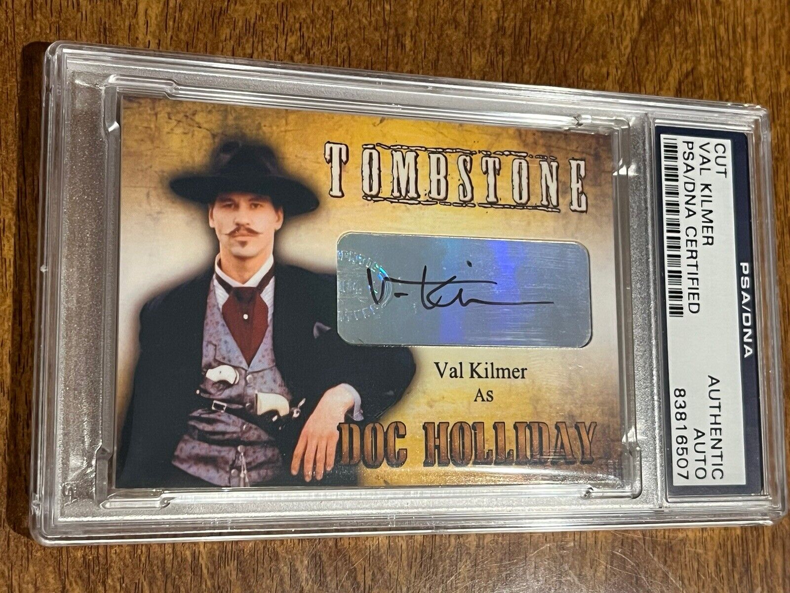 VAL KILMER Tombstone Cut Autograph PSA/DNA  DOC HOLLIDAY