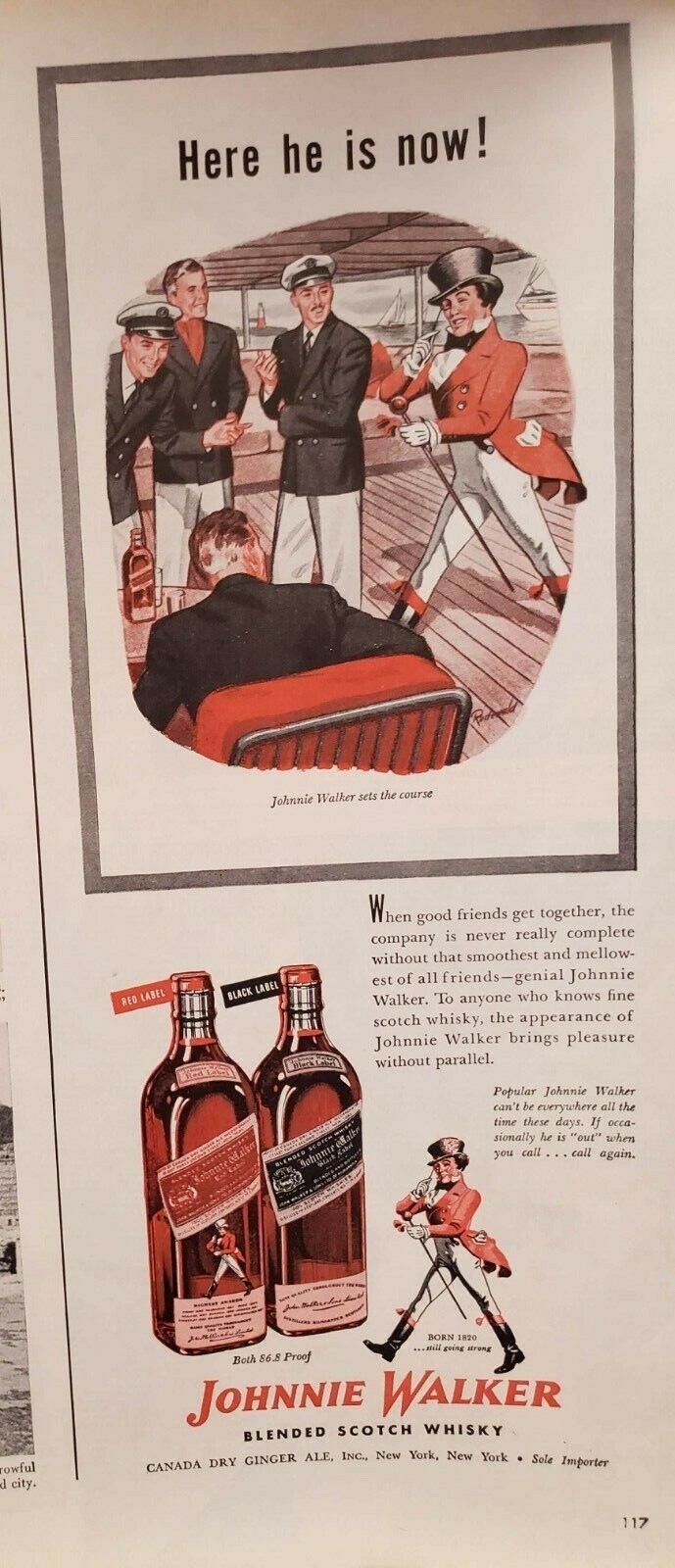 Fleischmann\'s Gin Vintage 1946 Print Ad Ephemera Wall Art Decor