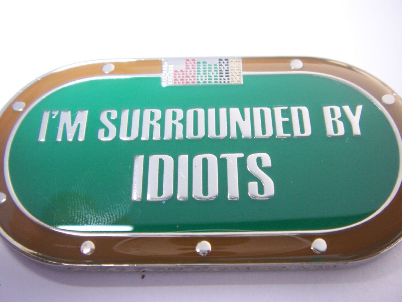 I'm Surrounded By Idiots Poker Card Guard Hand Protector NEW