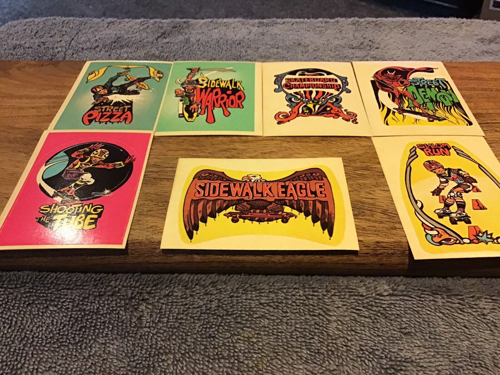 1976 Donruss Skateboard Stickers Trading Cards - Lot of 7 Stickers