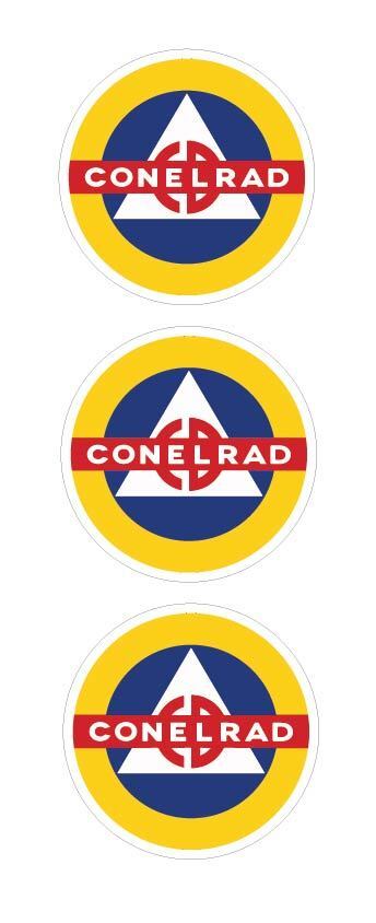 Set of (3) CONELRAD 1