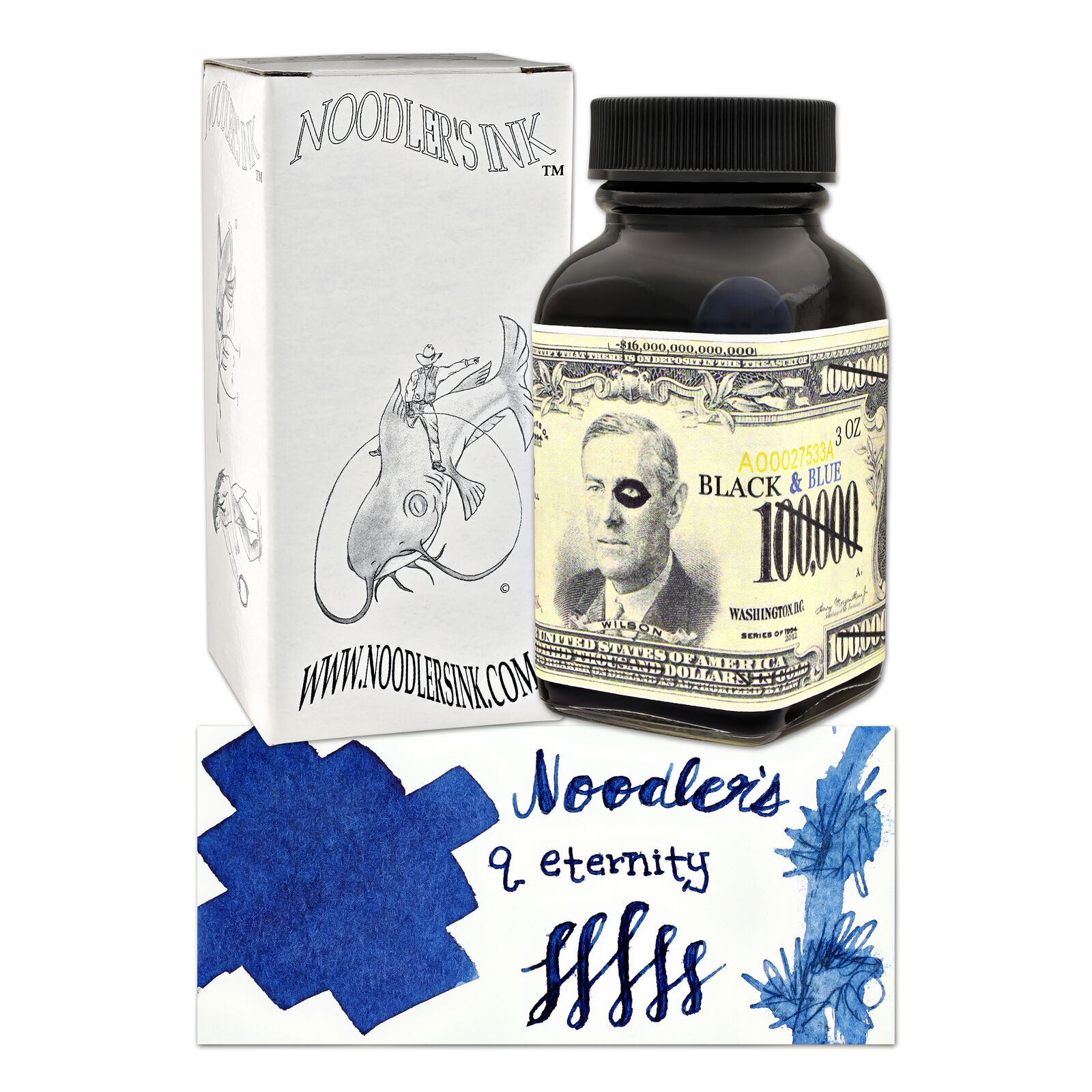Noodler’s Brevity Bottled Ink for Fountain Pens in Blue Black - 3oz -NEW  in Box