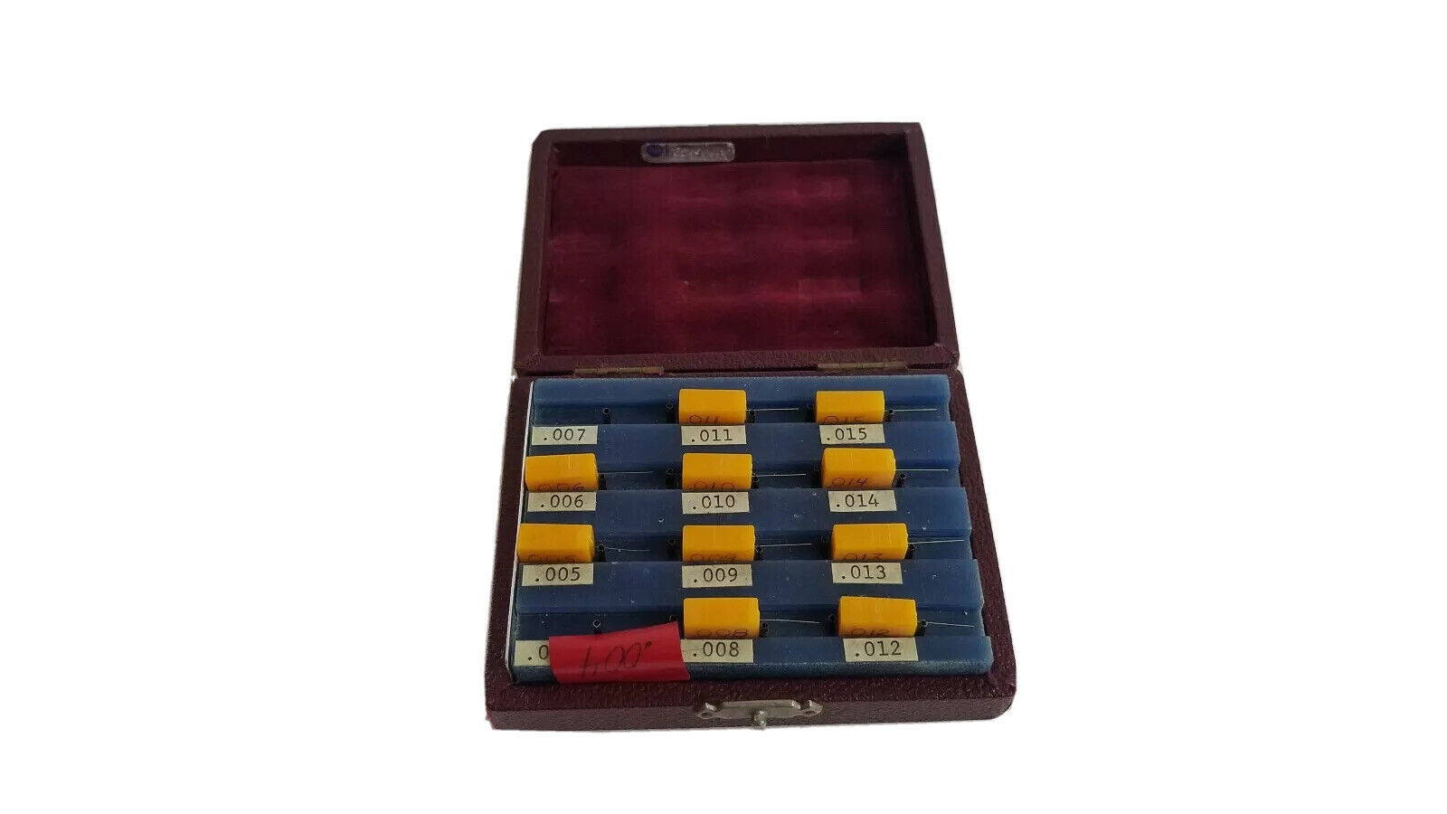 Vintage Allen Bradley Employee Owned Incomplete Pin Gage Set w/Case K9